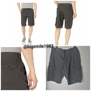 LUCKY BRAND DARK GRAY COTTON CARGO SHORTS SZ36
